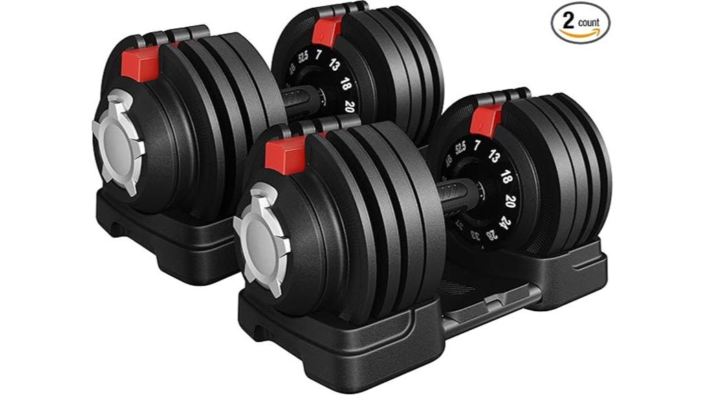 adjustable dumbbell with tray