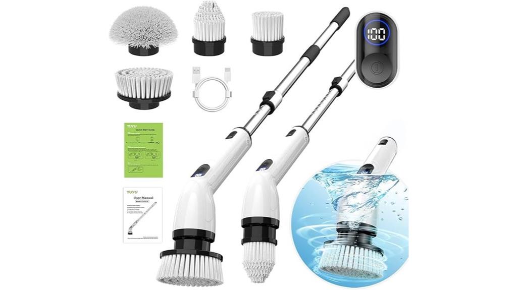 adjustable extension spin scrubber