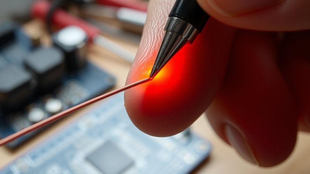 apply flux tin wires