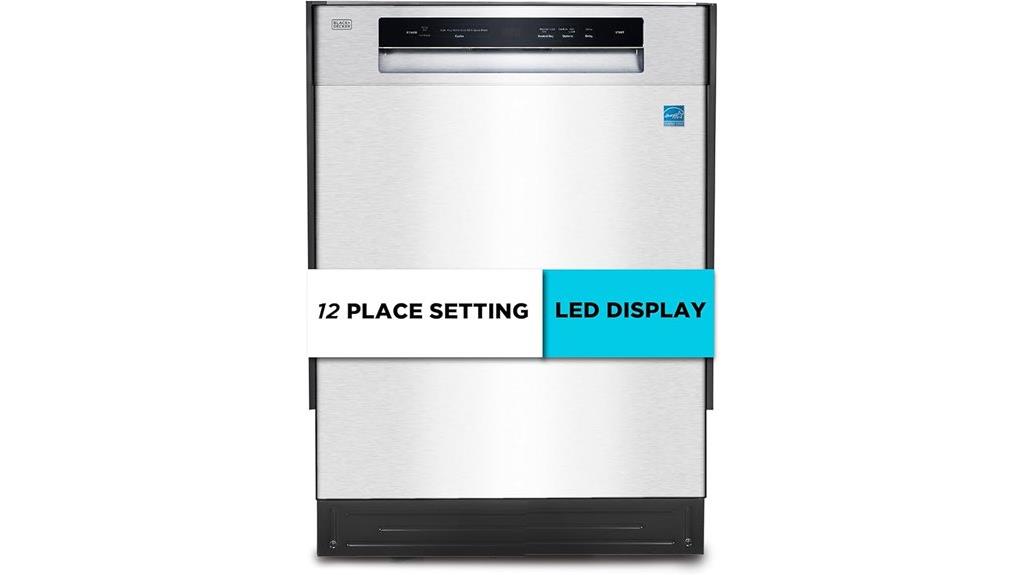 black built in dishwasher