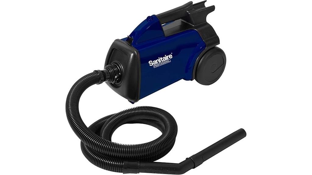 blue and black compact vacuum