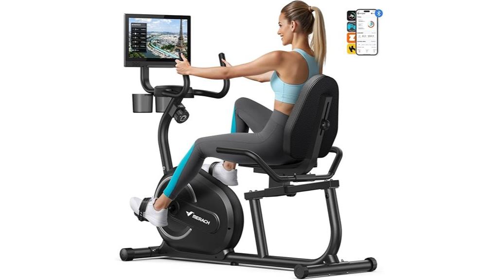 bluetooth enabled recumbent bike
