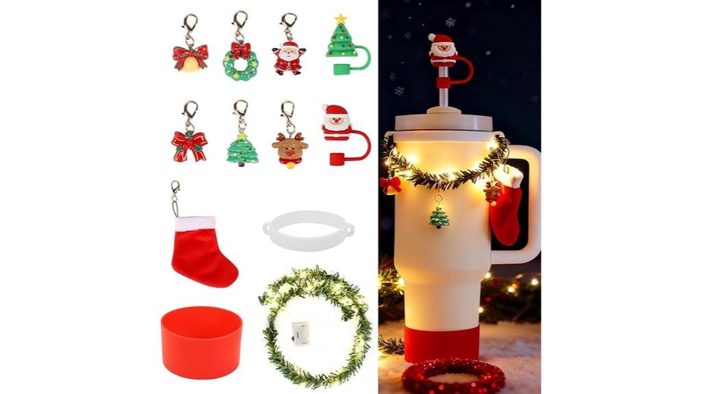 christmas tumbler accessory set