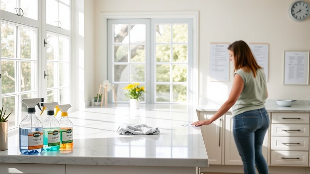 create daily cleaning routines