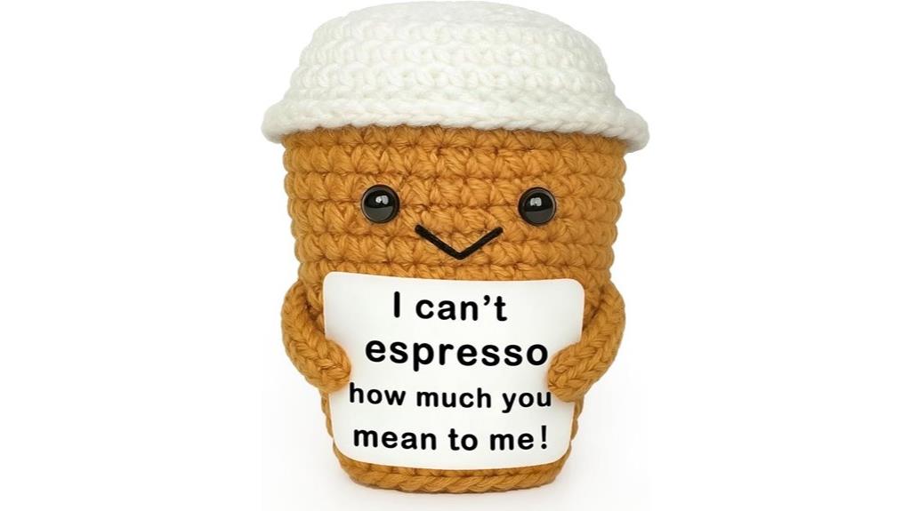 crochet coffee cup decor