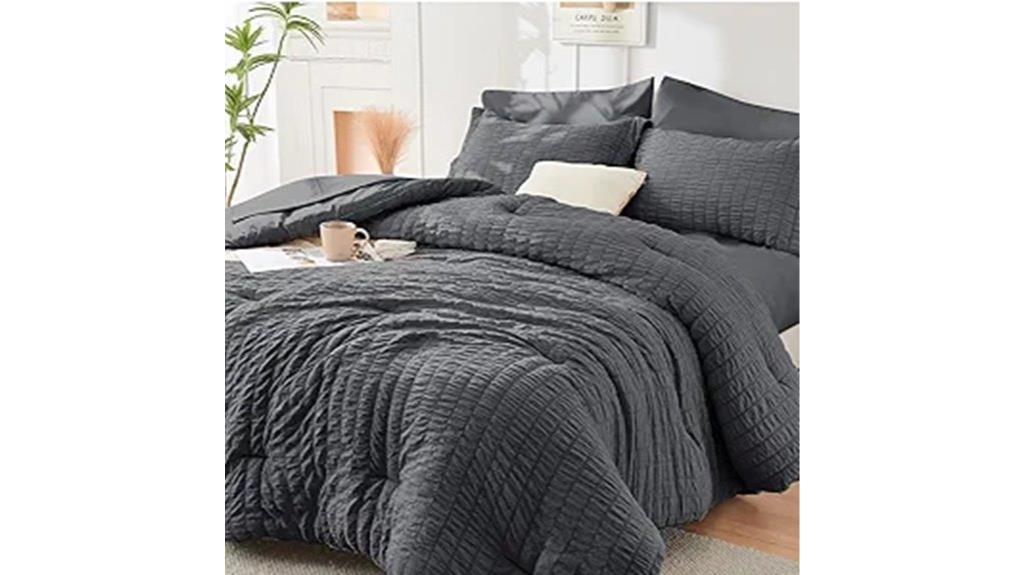 dark grey king comforter