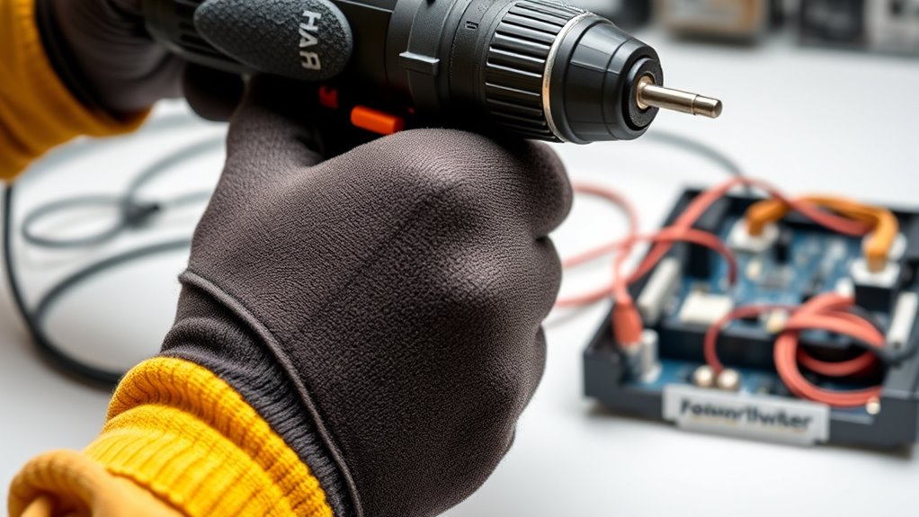 disconnect power before handling