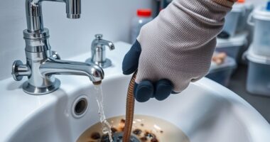 drain unclogging techniques demonstrated