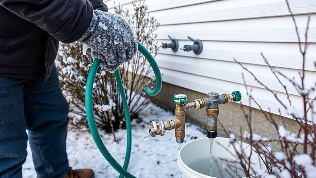 drain water lines before winter