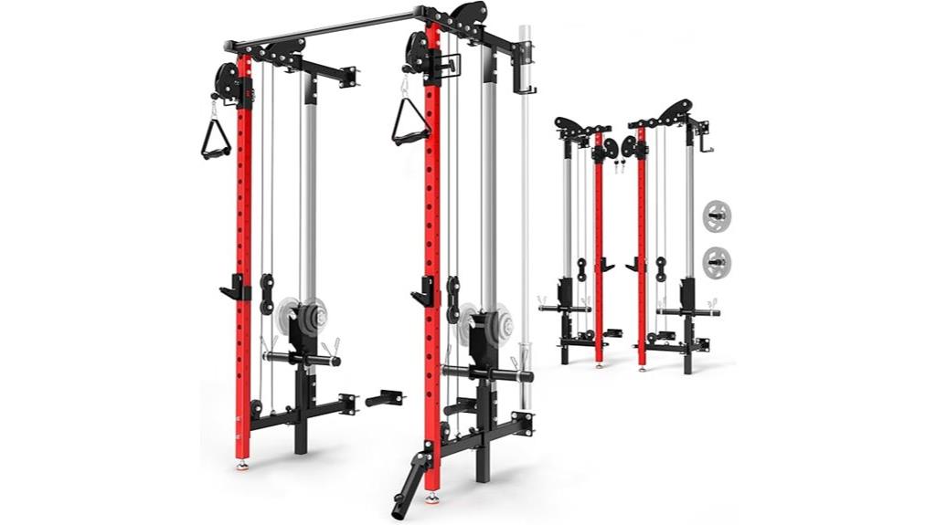 dual pulley gym cage