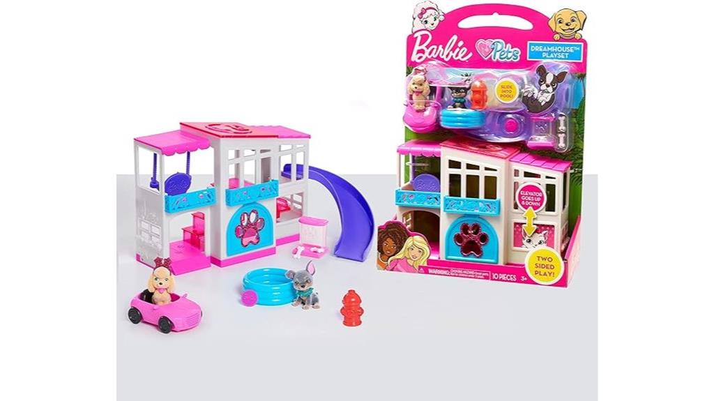 dual sided barbie pet playset