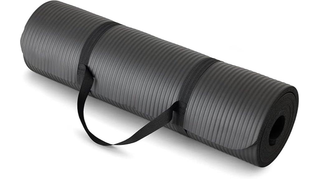 durable yoga mat with strap