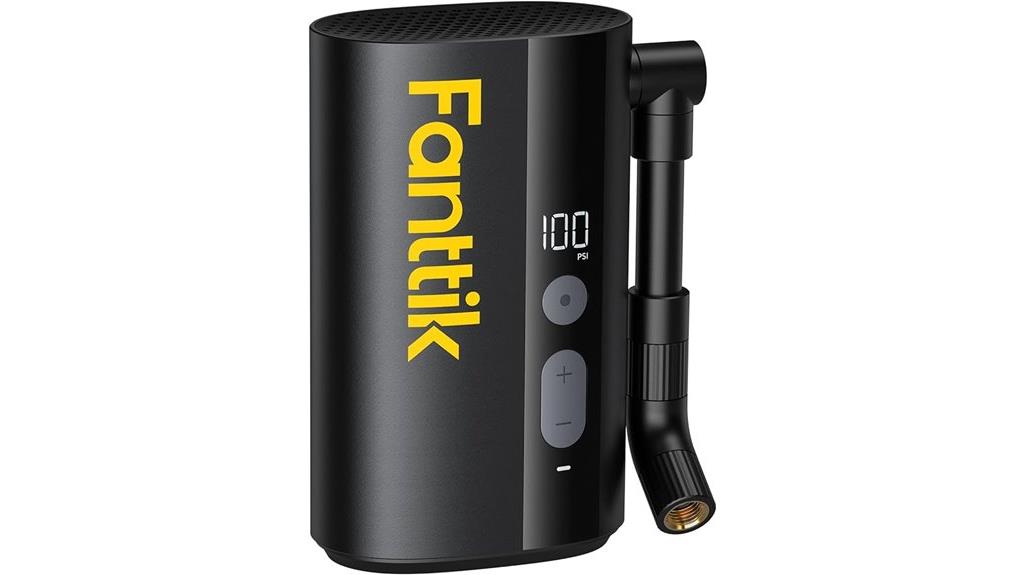 electric bike pump with gauge