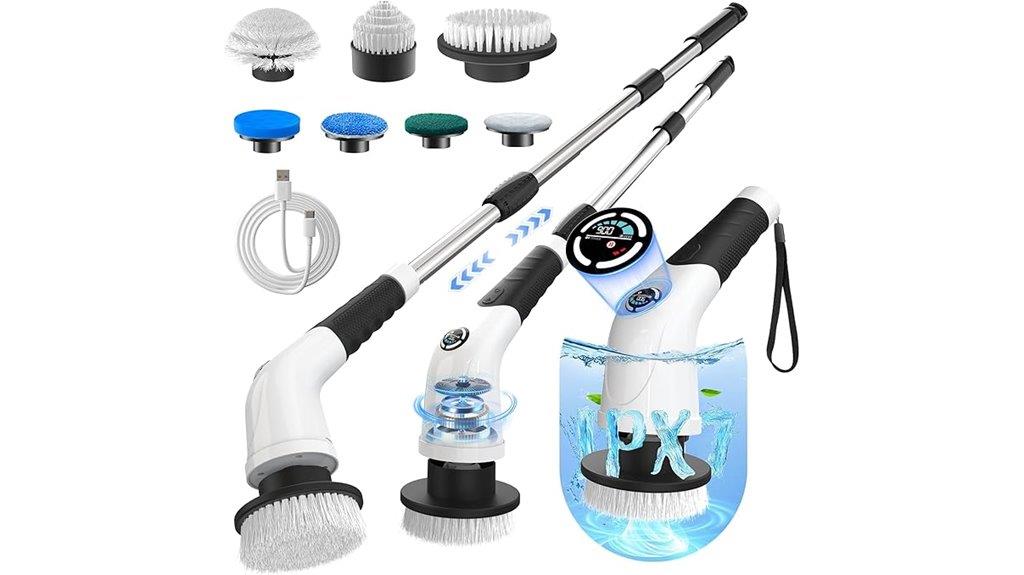 electric scrubber with brushes