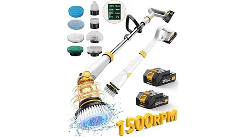 electric scrubber with dual batteries