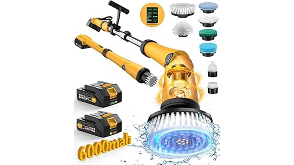 electric spin scrubber display