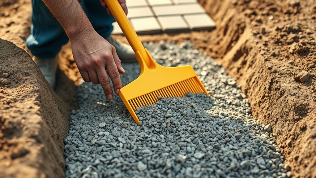 excavate level compact foundation