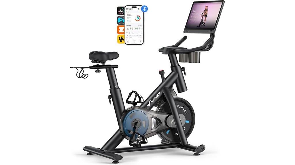 exercise bike with screen