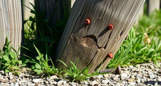 fixing leaning fence posts