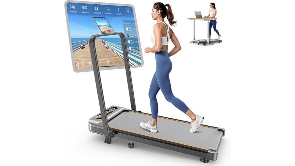 foldable inclined portable treadmill