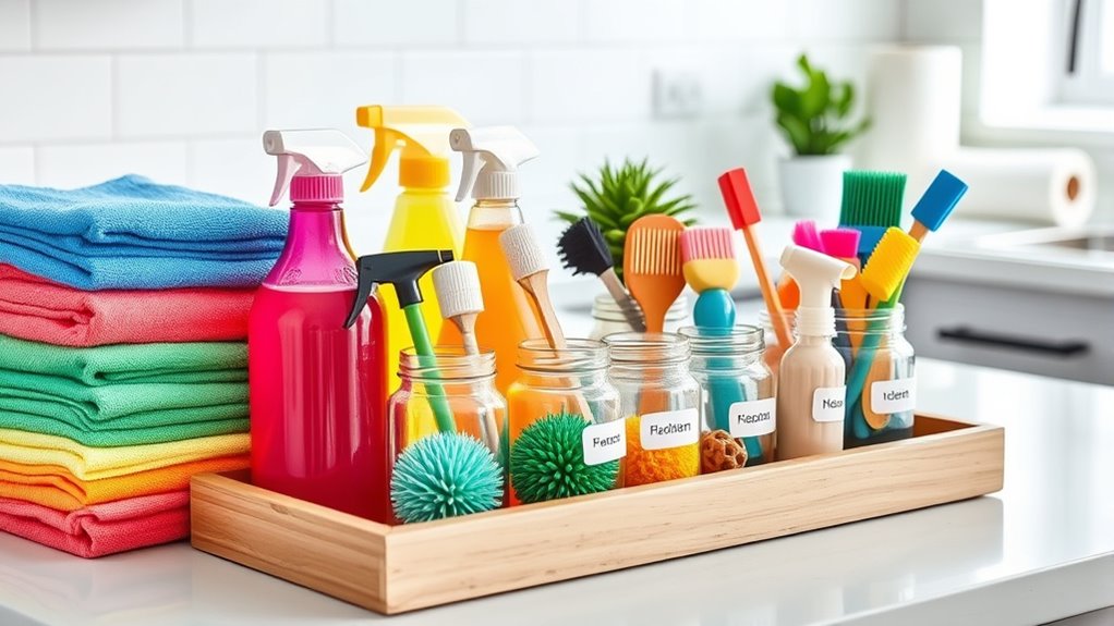 gather supplies organize efficiently