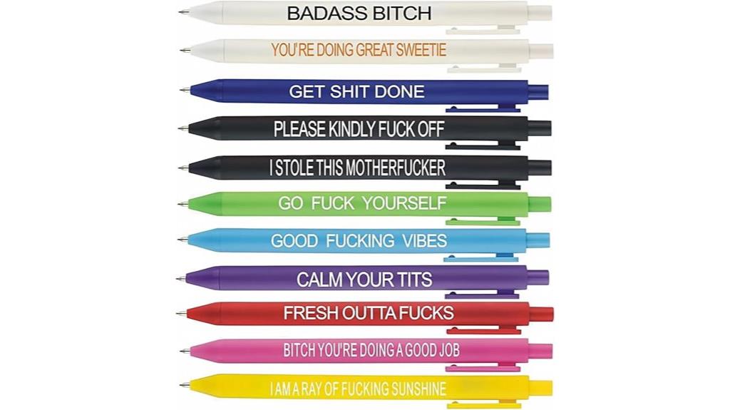 humorous swear word pens