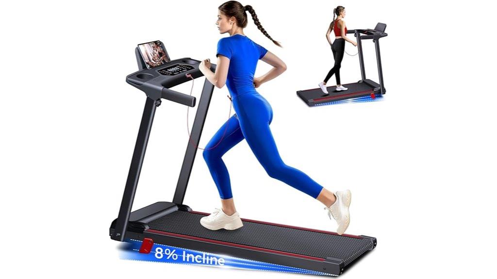 incline folding treadmill with motor