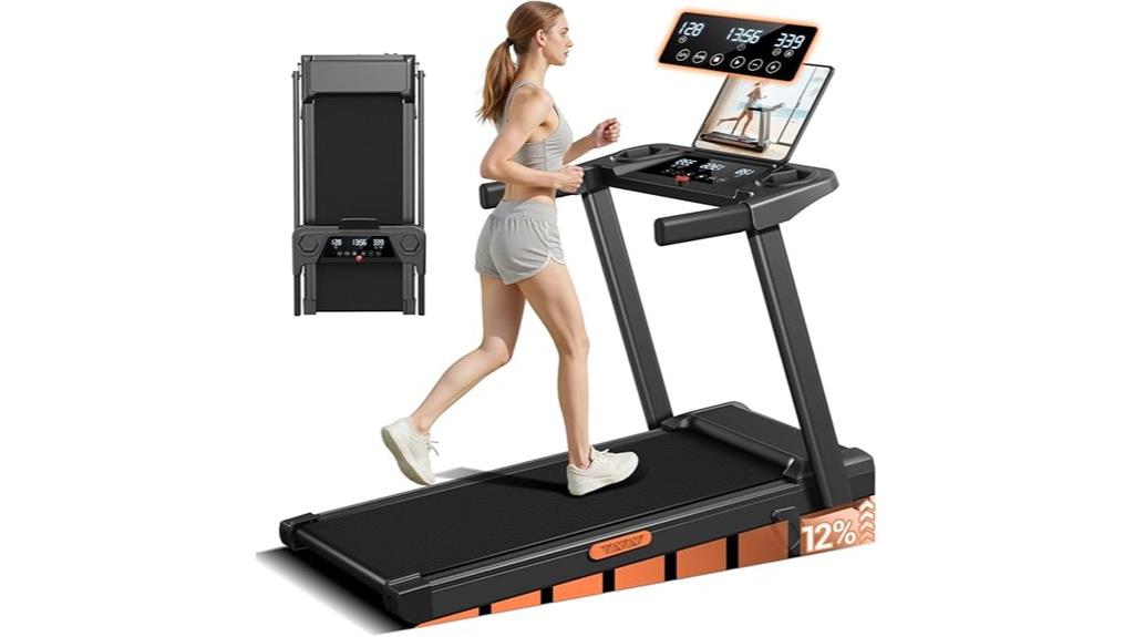 incline handle portable treadmill