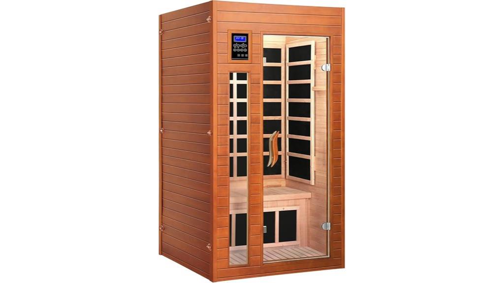 infrared sauna with lights