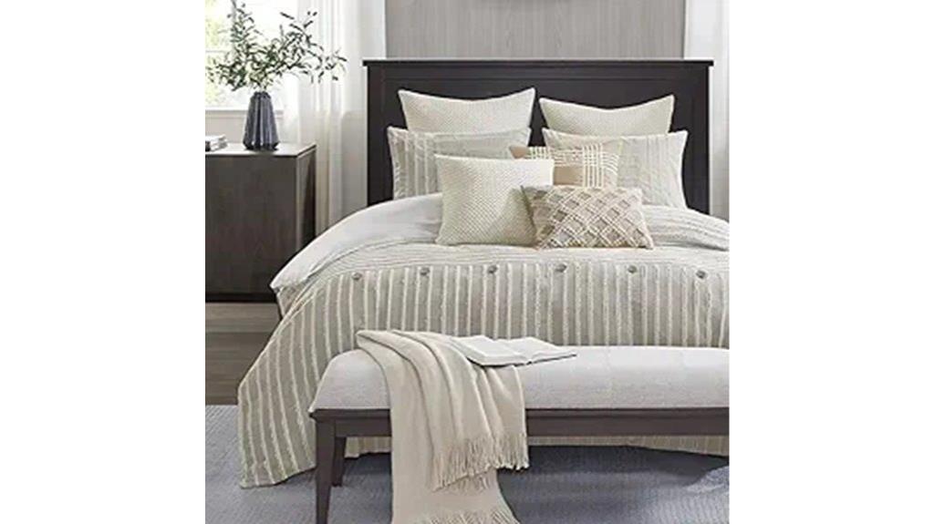 jacquard stripe comforter
