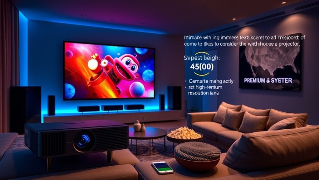 key home theater projection factors