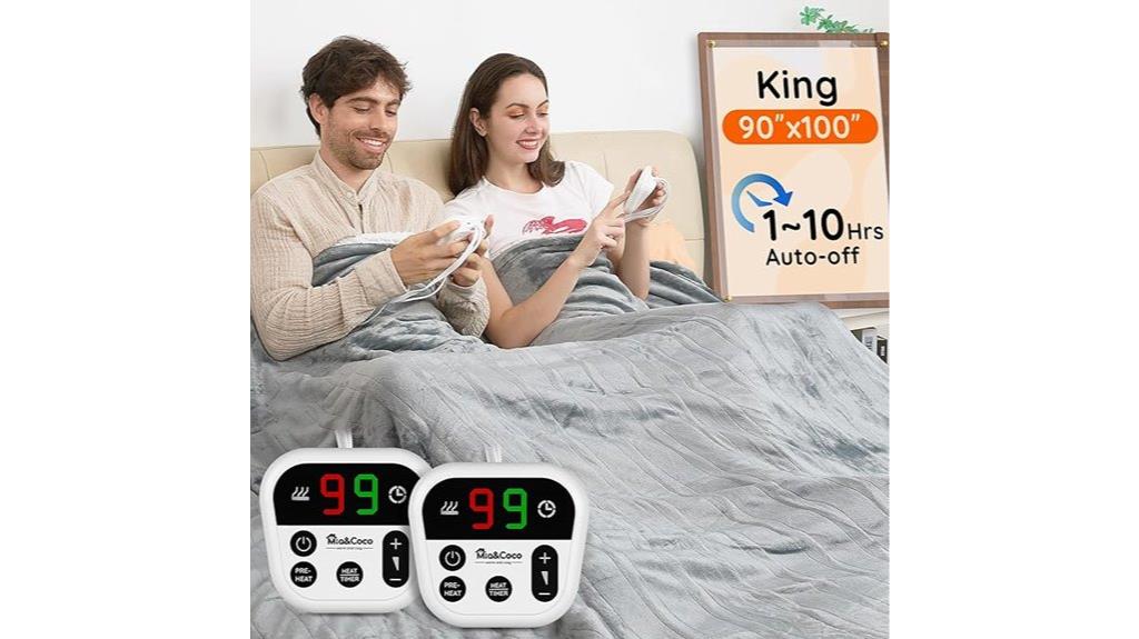 king sized dual control electric blanket