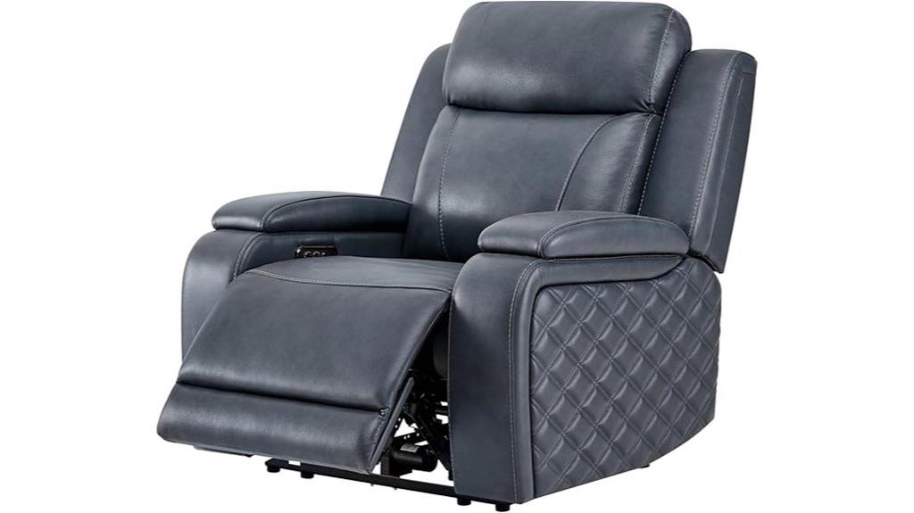 leather recliner with storage