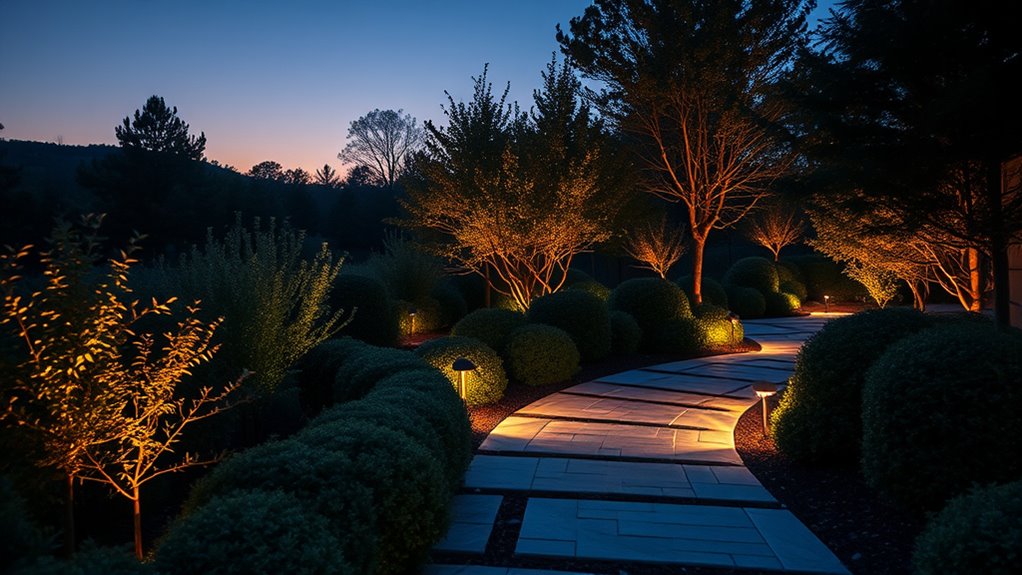 low voltage landscape lighting installation