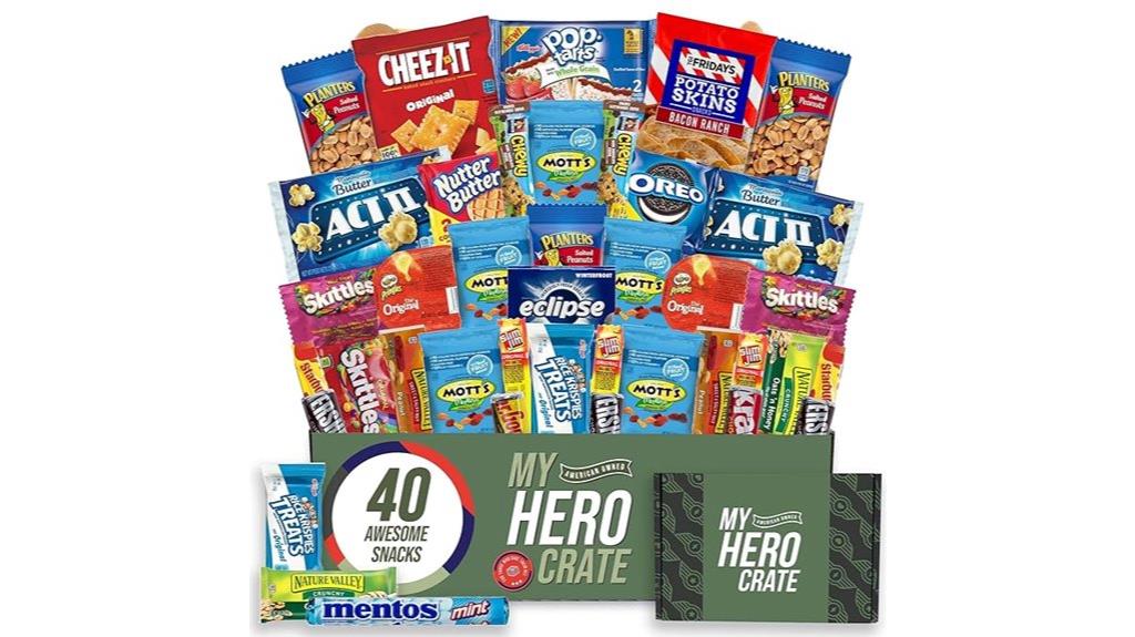 military snack gift basket