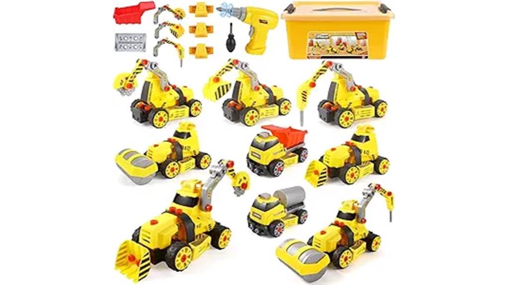 nine piece take apart toys