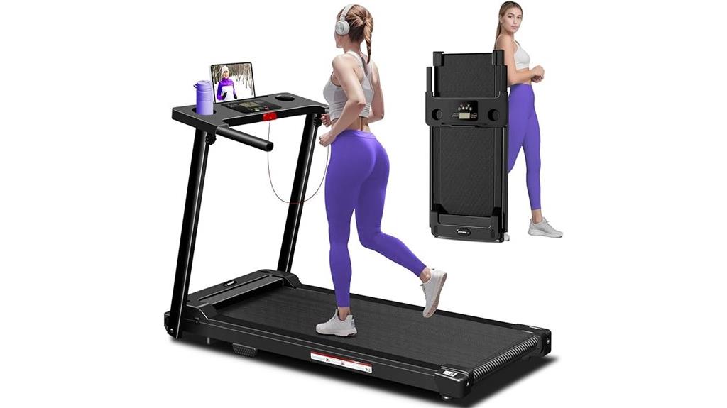 portable home treadmill with handles