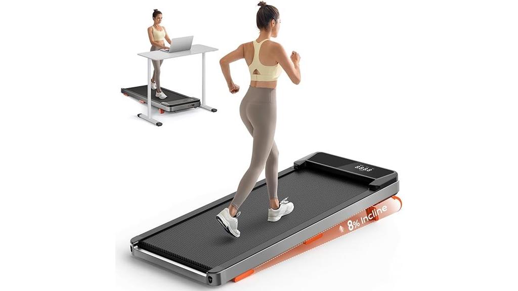 portable incline desk treadmill