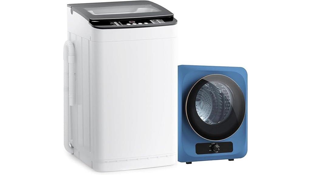 portable laundry appliance set