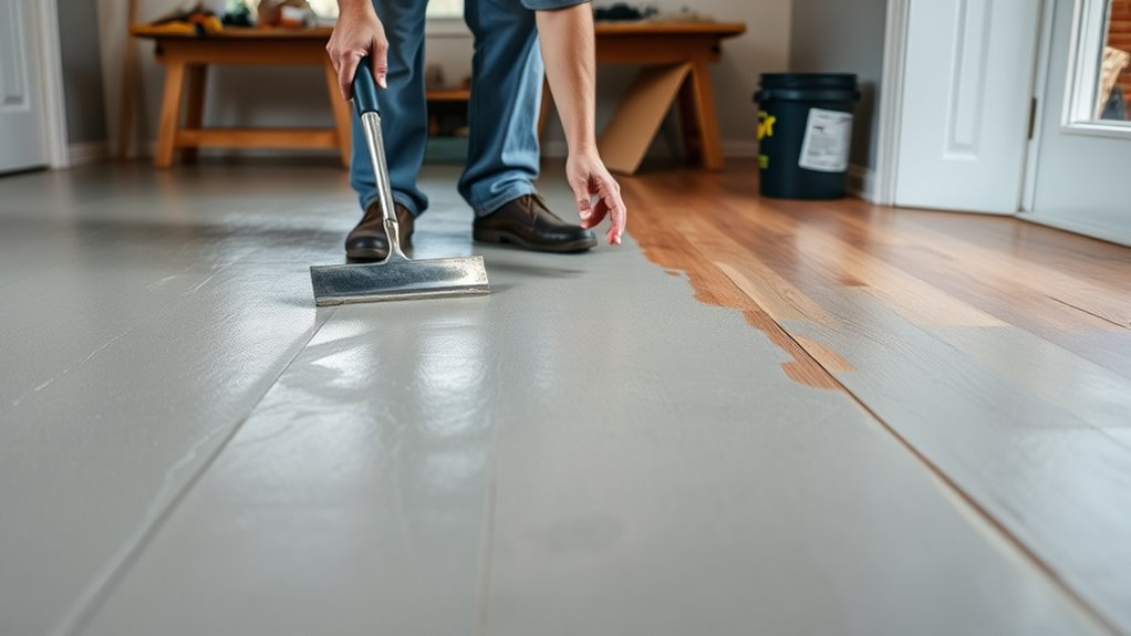 prepare test level floor