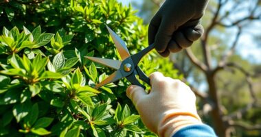 proper shrub and tree pruning