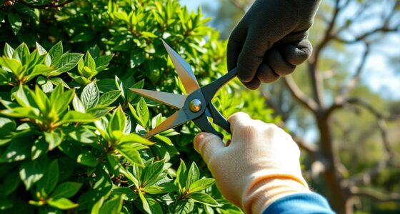 proper shrub and tree pruning