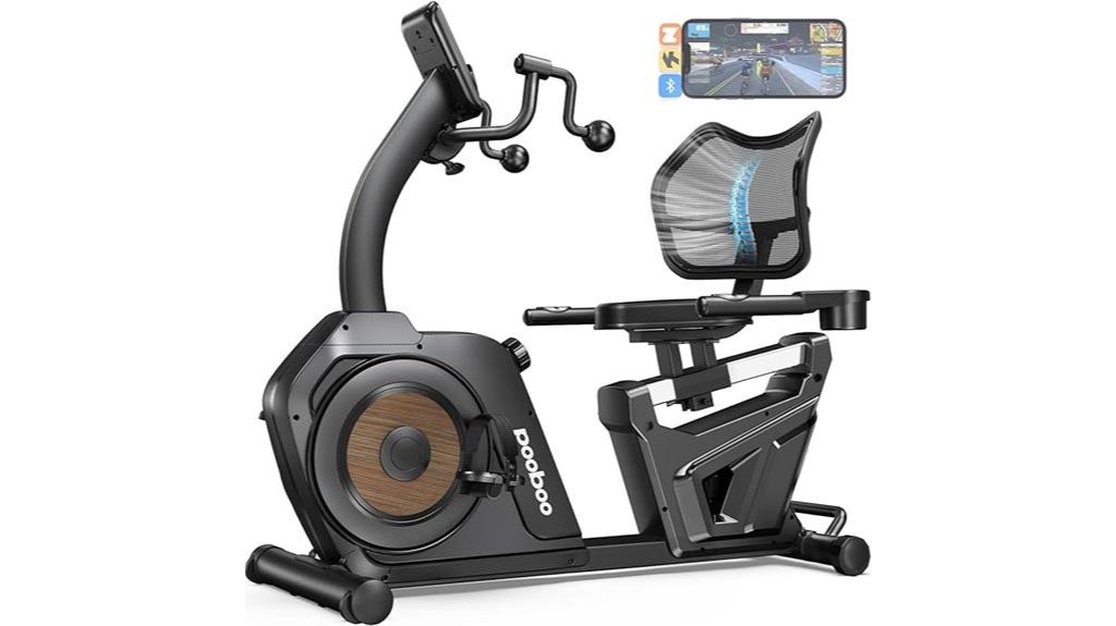 recumbent exercise bike features