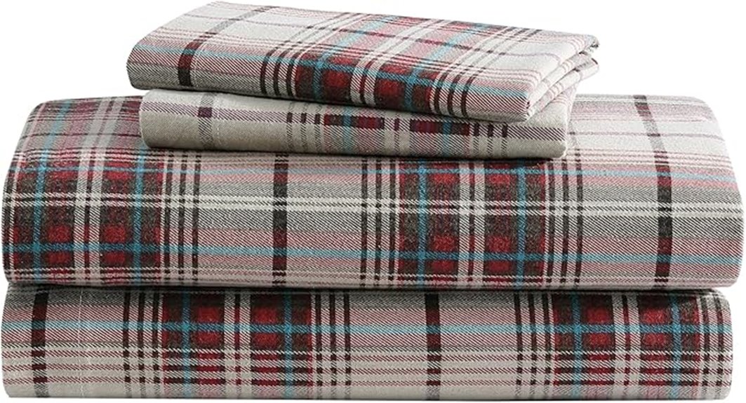 red plaid flannel sheets