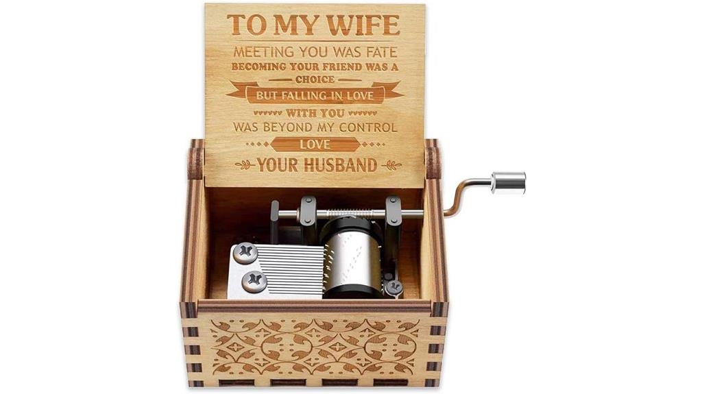 romantic hand crank music box