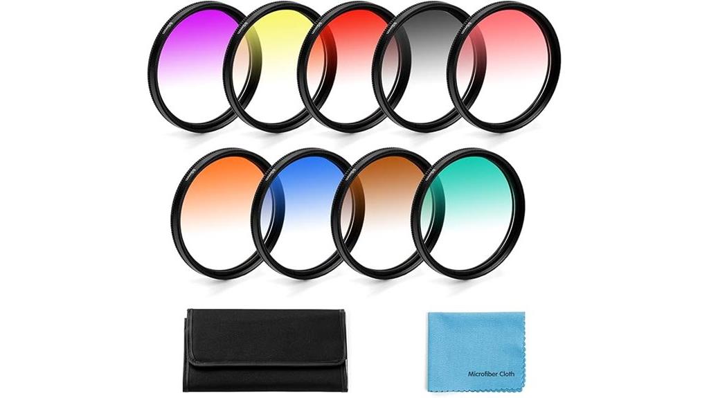 set of nine color filters