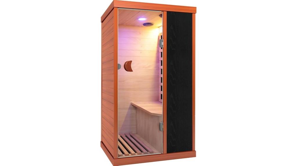single person sauna features