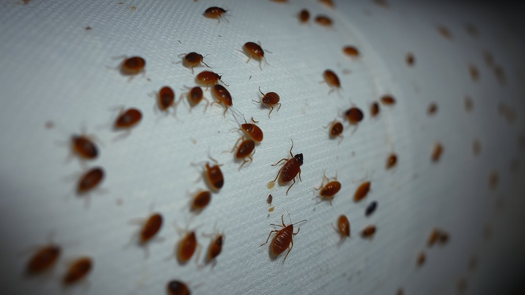 small hidden blood feeding pests