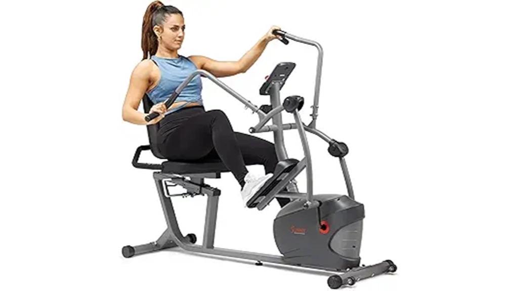 smart recumbent bike with arm leg exercisers