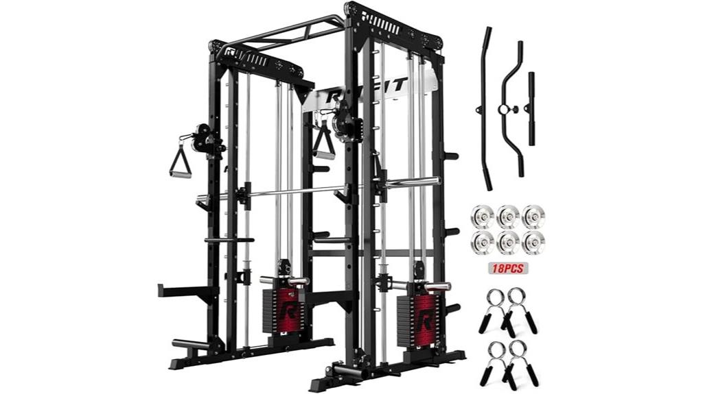 smith machine with crossover